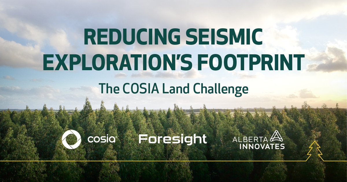 The COSIA Land Challenge is looking for ways to reduce boreal forest disturbance from seismic oil sands exploration while obtaining the same quality of data.
Apply before April 1st, 2021. Learn more here: buff.ly/3upYD0Q  @foresightCAC