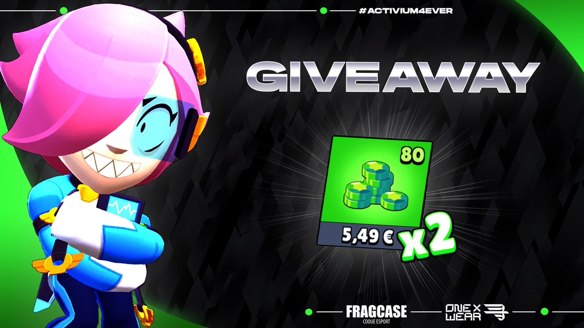 TeamActivium's tweet photo. 🎁#Giveaway🎁
#Activium vous fait plaisir et vous donne l’opportunité d’obtenir les #skins #BrawlLunaire avant qu’ils ne disparaissent !
Pour participer :
♻️ Follow @TeamActivium
💚 RT & Like
👩🏼🤝👨🏻 Tag 2 amis
‼️ Rejoins #discord : https://t.co/4vcPy149KN
TAS : 26/02 x2 gagnant https://t.co/VL5jqo1K5X
