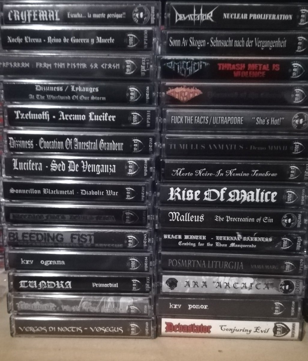 WarProd's tweet photo. #StillAvailbaleForSale
Some #OurRelease
#Cryfemal 🇪🇸#NocheEterna 🇪🇨
#Vranorod 🇷🇸#Dizziness 🇬🇷
#Lykauges 🇬🇷#Tzelmoth 🇨🇴
#Lucifera 🇨🇴#SonneilpnBM 🇵🇹
#BleedingFist 🇸🇮#Tundra 🇮🇹
#Krv 🇧🇦#VergosDiNoctis 🇫🇷
#Festering 🇵🇹#Devastator 🇺🇸
#Ara 🇵🇹#PosmrtnaLiturgija 🇷🇸
#BlackWinter 🇬🇷 https://t.co/6DXJKxfU6Y