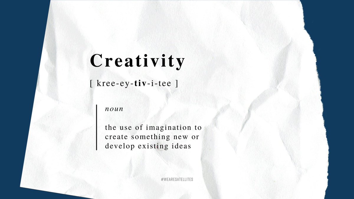 Creativity: the use of imagination to create something new or develop existing ideas.

We believe that every young person is made in the image of the creator God, who has made them with a unique set of gifts, talents and passions. 

#wearesatellites