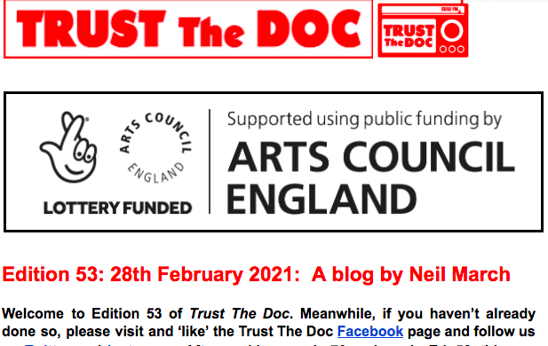 TrustTheDocUK's tweet photo. + also in Ed53 #TrustTheDoc:
@uncle_kid_music @HannyaWhite @helefonix @jazzersi #Syrel @dakaraudioclub @ShanitaLee1 @DontProblemBand @lizzyhardingham #lizabettrusso @hodges_jp
+ news & info on other stuff.
https://t.co/rS4SOXuEbr https://t.co/tN8UxcZEwY