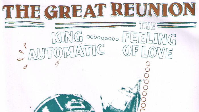 DeadBeatRecords's tweet image. King Automatic and The Feeling of Love- The Great Reunion 7" in stock now: shop.dead-beat-records.com .  #kingautomatic #feelingoflove #deadbeatrecords #deadbeatrecordsmailorder #deadbeatrecordsandmailorder