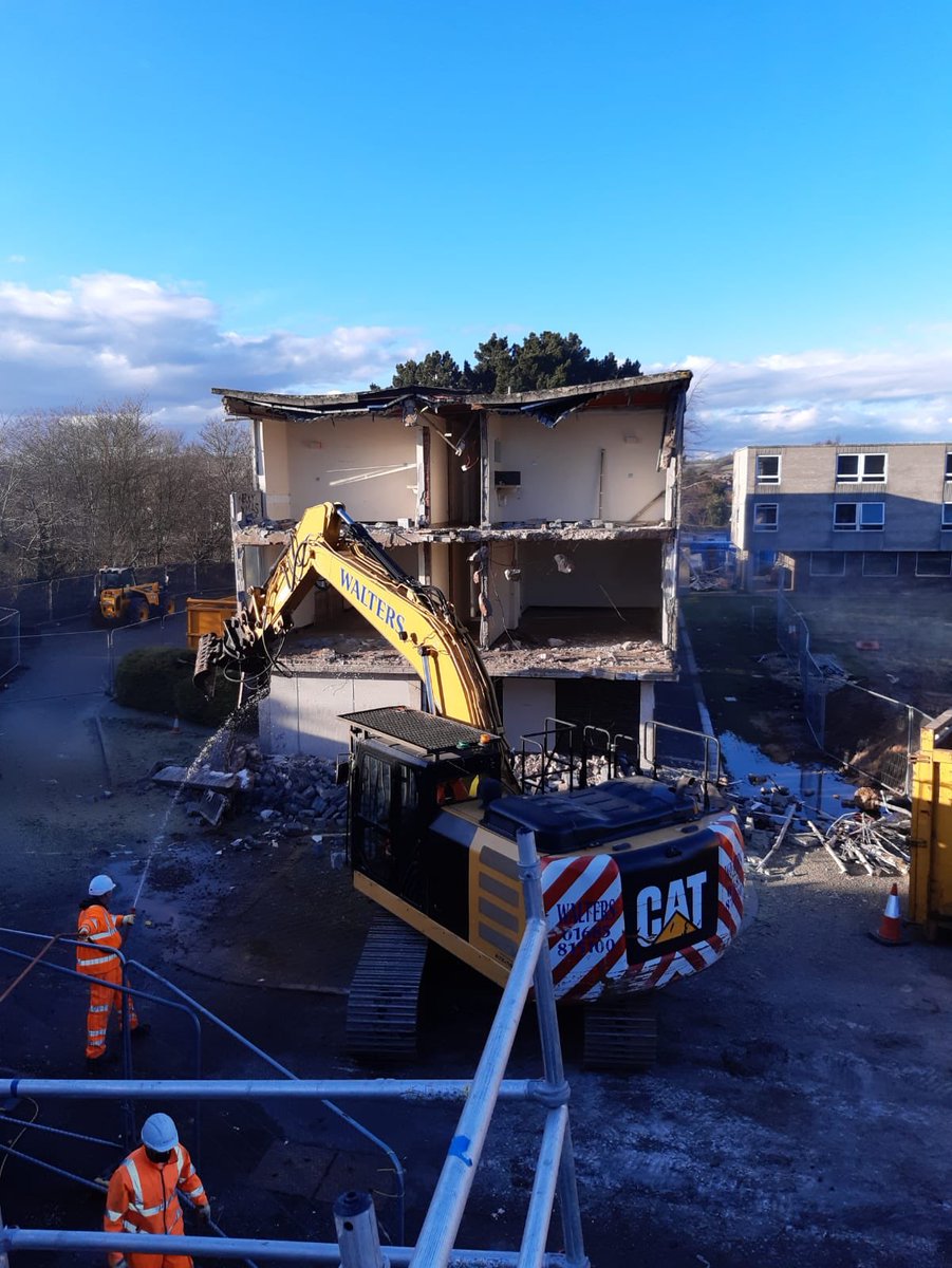 Underway at #Devon and #Cornwall Police HQ, getting rid of the old, making way for the new #walters #southwest #demolition
