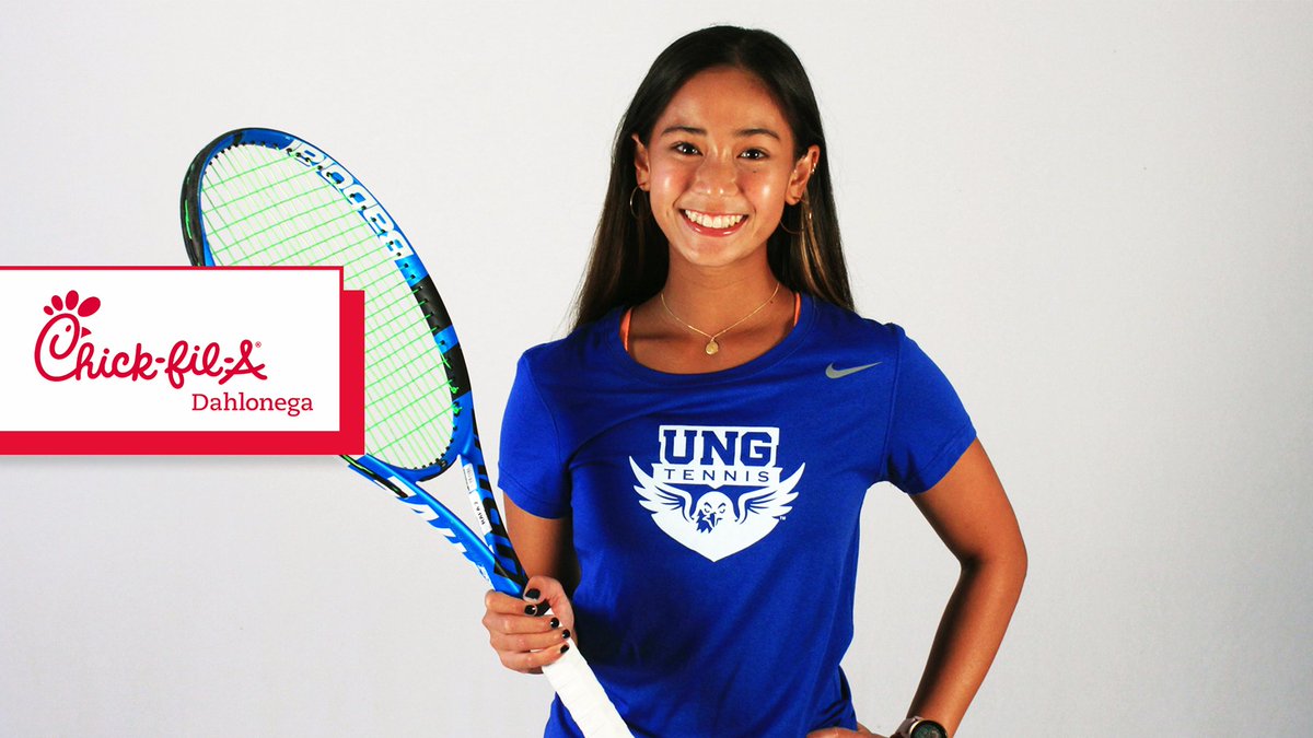 UNG_Nighthawks's tweet photo. When you clinch a Top-25 win... you get @CFAdahlonega!! 

Congrats to @UNGTennis Rafaella Villanueva for being voted this week's Nighthawk of the Week! 

🔗: https://t.co/qY6ZM8Bn3U https://t.co/g2naPRFL8O