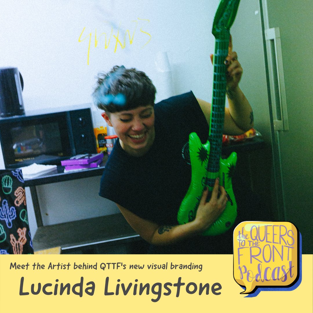 qttf_mgmt's tweet image. We have a new podcast episode OUT NOW!!! 
Meet the artist behind QTTF's new visual branding, Lucinda Livingstone (@bloodflowerdesign). The episode is up on Spotify, Apple and all other streaming platforms. Photo: @gingerdope 
#queerpodcast #queermusicians #queergraphicdesigner