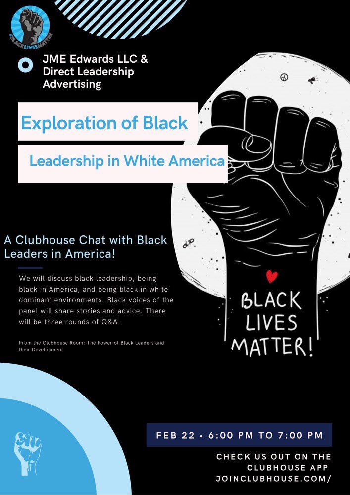 kabetexas's tweet photo. Join us tonight via clubhouse as we chat with Black Leaders in America! https://t.co/aduxlCmbuD https://t.co/yVIqvGuChl