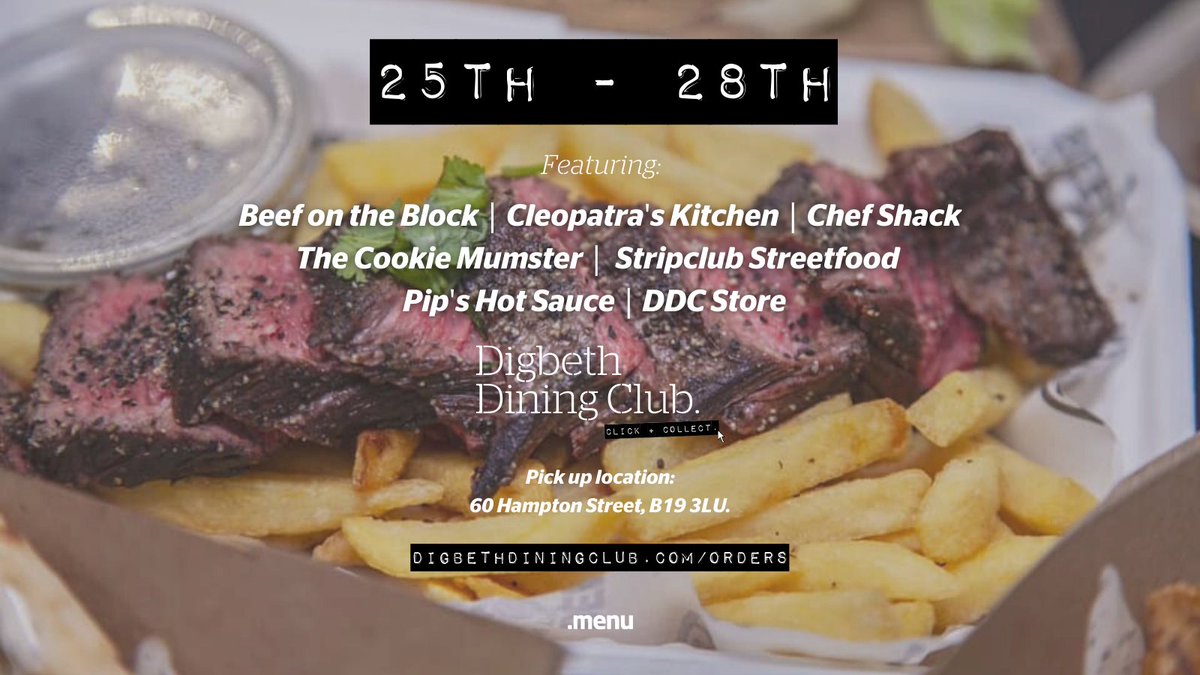 DigbethDiner's tweet photo. THIS WEEK'S LINEUP RELEASE⚡

As always, we're launching the week with another giveaway for the weekend. We're giving away a £40 voucher. All you have to do is:

1. Quote retweet this post with the 🍔 emoji.

One winner announced on 25.02.21.

👉🏻 https://t.co/arT5qloDLL https://t.co/ENvo7DeLO9