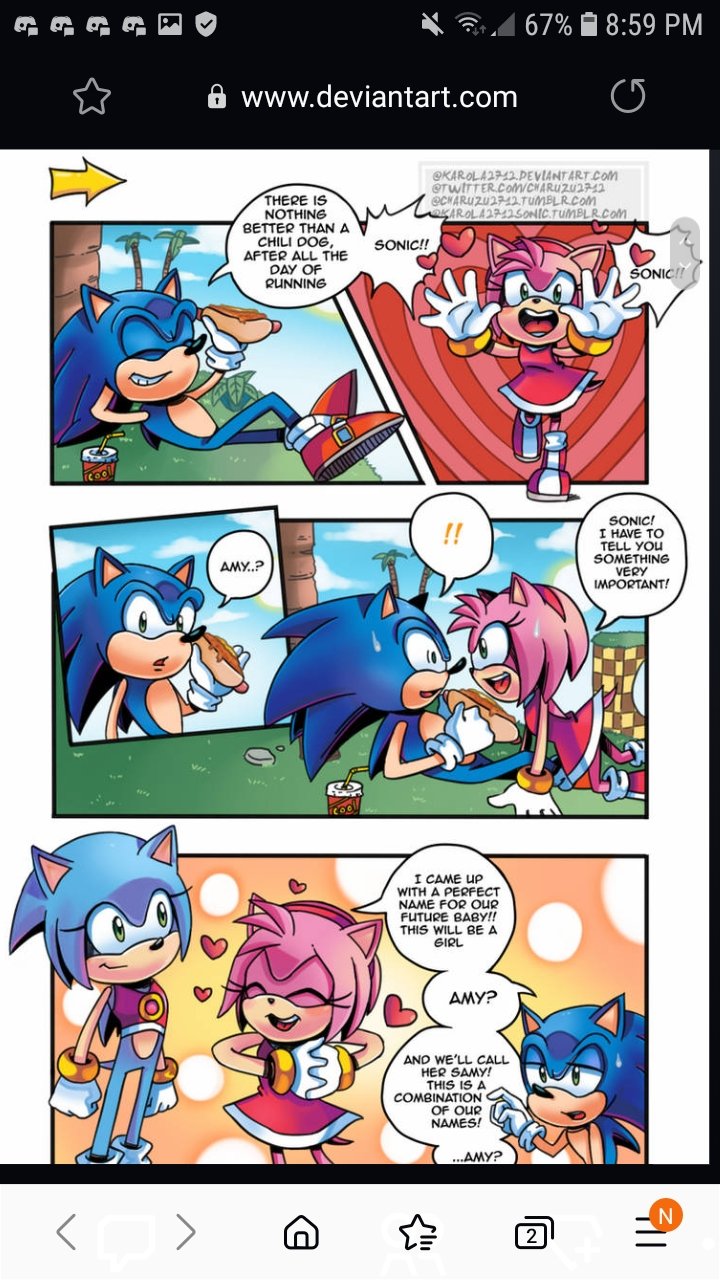 Everything SonAmy (Sonic x Amy comic dubs) 