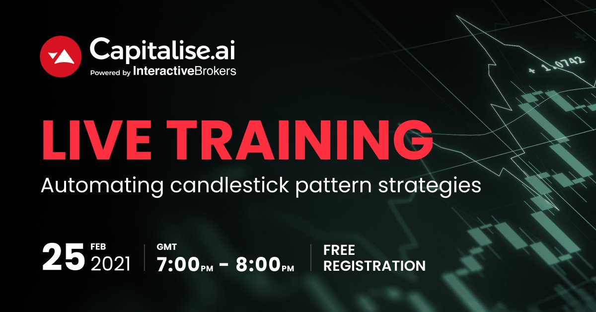 Capitalise_ai's tweet photo. Join our free training for @IBKR ! Learn to define candlestick patterns using #CapitaliseAI’s natural language processing and how to automatically execute your trades, precisely when that pattern occurs.
Hurry up to reserve your slot>>
https://t.co/GVL8J5PG7G https://t.co/UrC6ySplWG