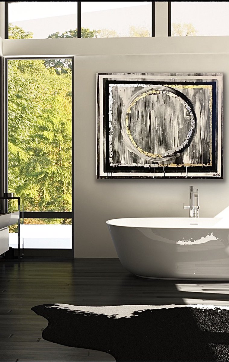 ArtKrishy's tweet photo. New Interior Abstract Artwork Piece... Be Kind 🔳🔲 #interiordesign #homedecor #art #abstract #shapes #movement #monochrome https://t.co/A4BauzF3nL