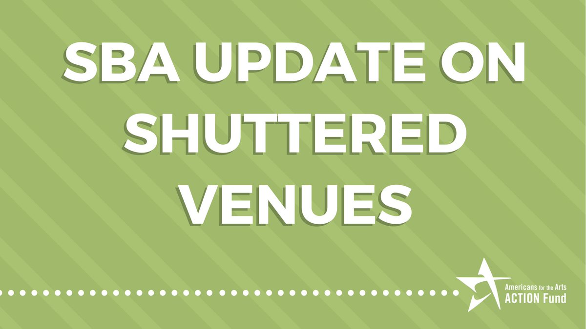 ArtsActionFund's tweet image. The SBA has now removed the word “earned” in their Priority Grants Distribution section. Read our full update to see what has happened over the weekend:
artsactionfund.org/svo-grants-upd…