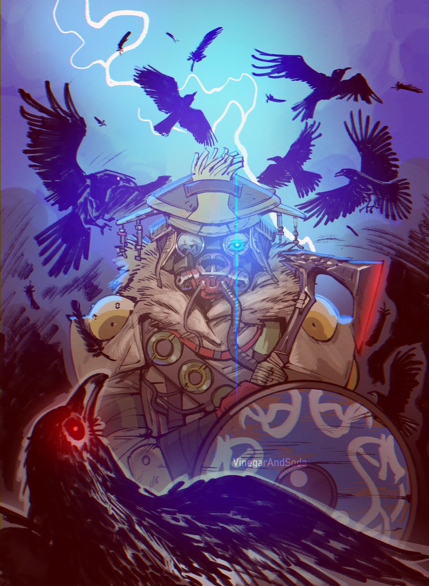 RT @VinegarAndSoda: The allfather blesses us today.

#ApexLegends #ApexLegendsFanart #APEX #Bloodhound https://t.co/uOu6j3Rs3l