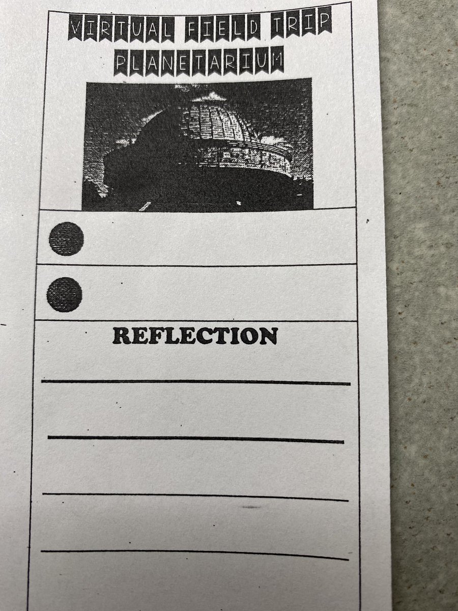 HSchanski's tweet photo. My first graders just completed the Space Systems science unit. Even in a pandemic they get to enjoy a field trip (virtually)! They will be so surprised to find this admissions ticket, because Room 10 is going to be transformed into a planetarium! https://t.co/glz4YuddnD