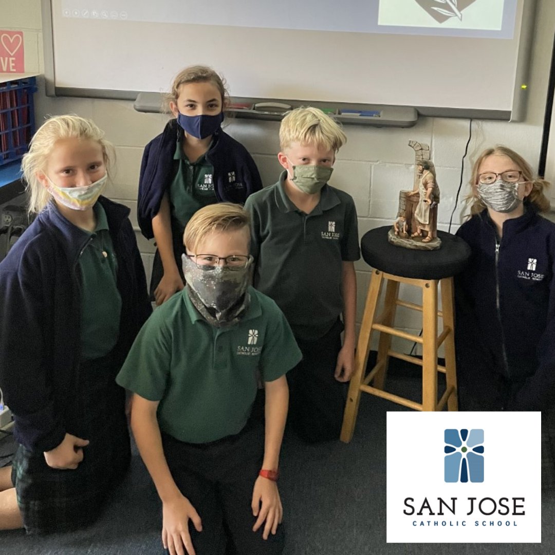 SanJoseCSJax's tweet photo. Our 4th Graders are making this the Best Lent Ever with their daily Litany to St Joseph. They are also this month's host to our travelling St. Joseph Statue. #sanjosecatholic #TrojanPride https://t.co/rOgKMDsGsX