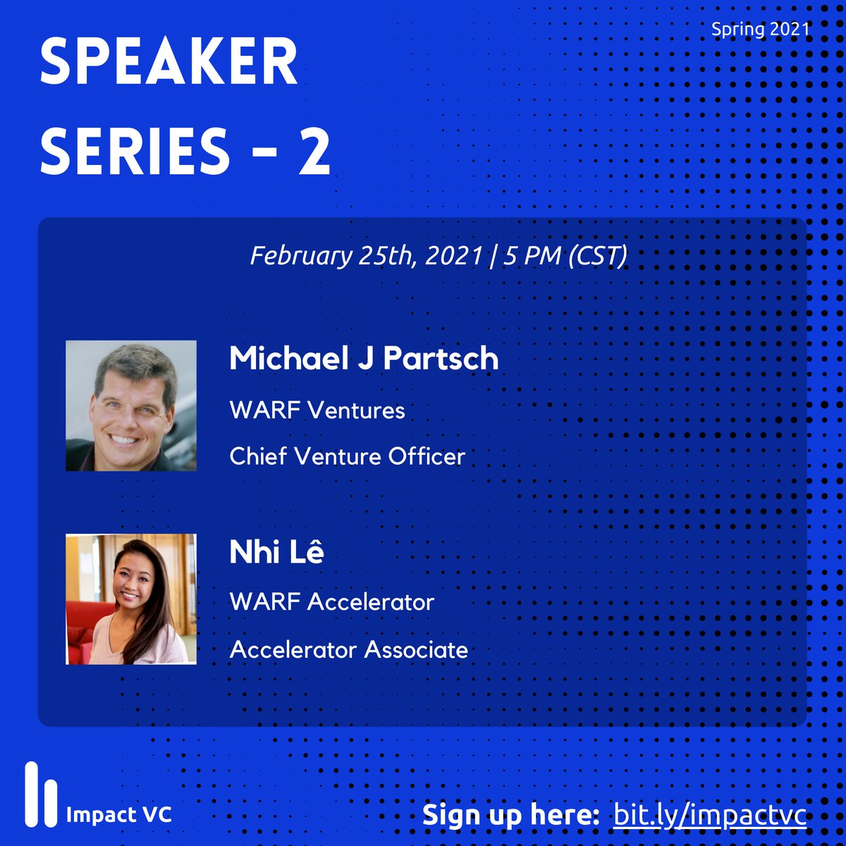 Thurs @ 5pm CST ImpactVC will be joined by Accelerator Associate Nhi Lê and Chief Venture Officer Michael Partsch from the Wisconsin Alumni Research Foundation RSVP link in bio! #impactvc #venturecapital #investment #startups #privateequity #uwmadison #businessbadgers #diversity