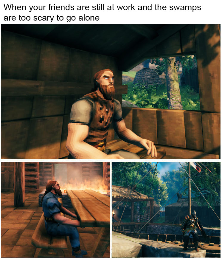 Valheimgame's tweet image. Who can relate?🖐️
Made by u/baffledgado on Reddit
#Valheim #Survival #Vikings #Valheimmemes