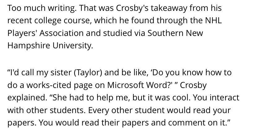 milfsby's tweet photo. imagine ur peer review partner is sidney crosby https://t.co/MuhxRlVPsd