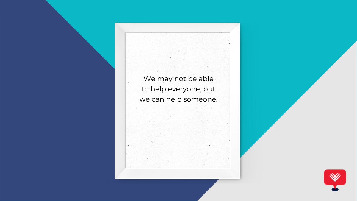 GivingTuesday's tweet photo. We may not be able to help everyone, but we can help someone. #MondayMotivation https://t.co/WB3yQMAVnN