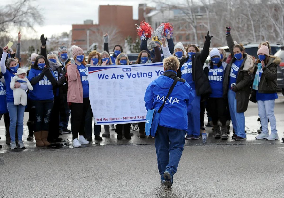 MassNurses's tweet photo. MILFORD NURSES VOTE YES!

“This is the best day ever!" Milford Regional Medical Center nurse Karen Kerr said of today's NLRB vote count that showed nurses voted by a strong majority to join the MNA.

Learn more: https://t.co/TtusN4veFS https://t.co/30ETMAScvj