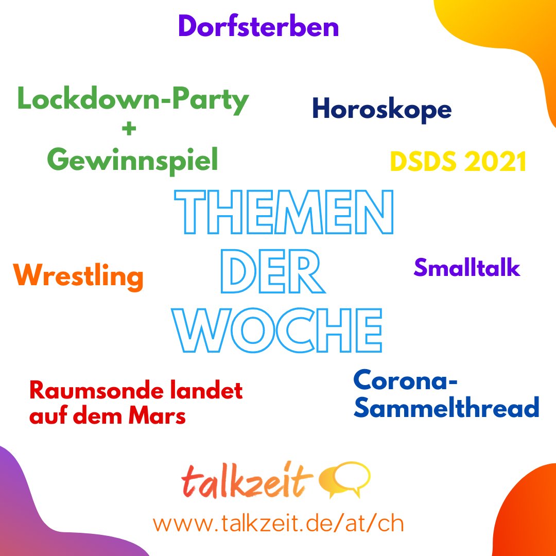 talkzeit's tweet photo. Da sind sie – DIE talkzeit-Themen der vergangenen Woche 🥳 https://t.co/JFL4CB136t