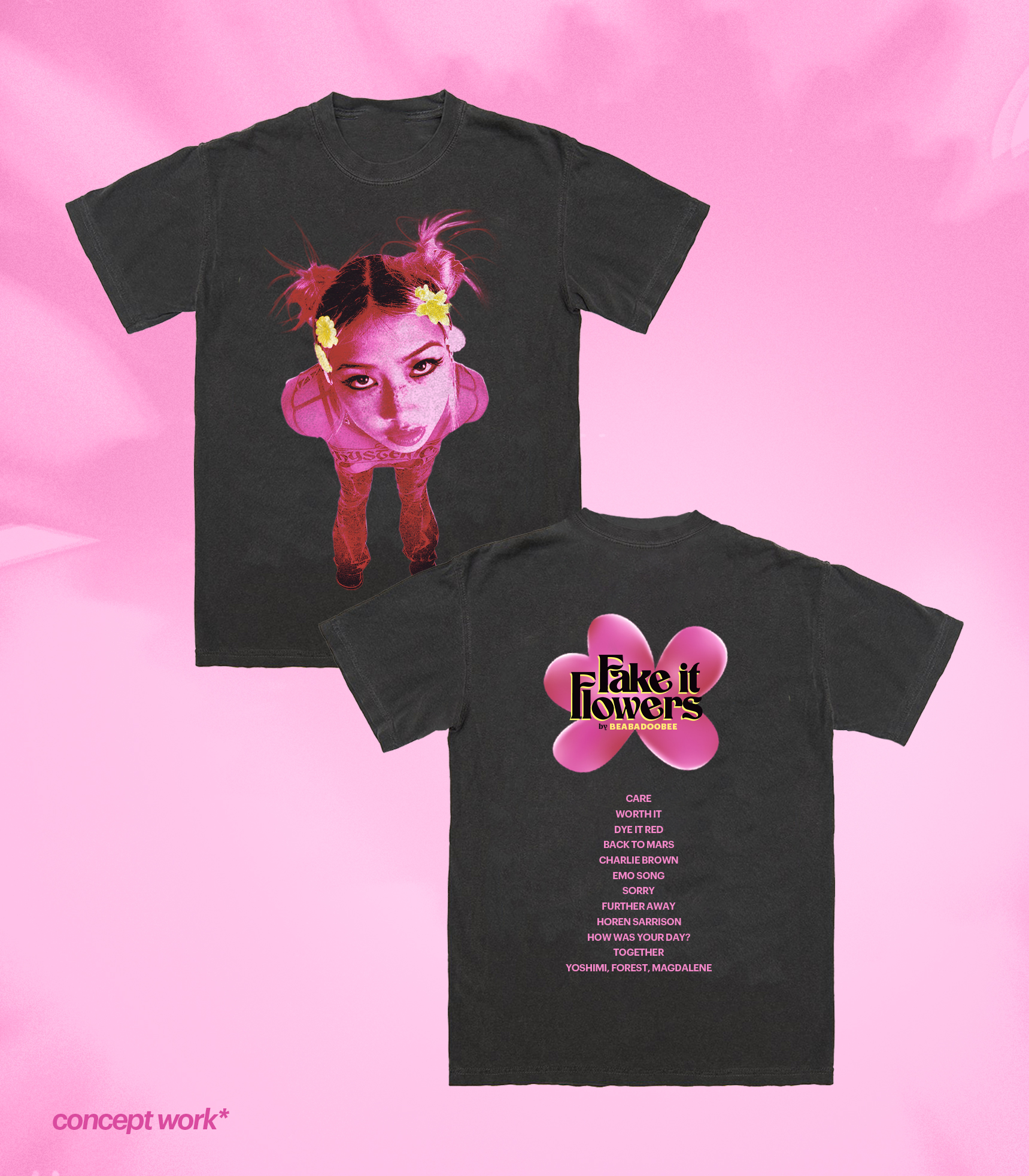 freddie on Twitter "Fake It Flowers by BEABADOOBEE • • concept merch