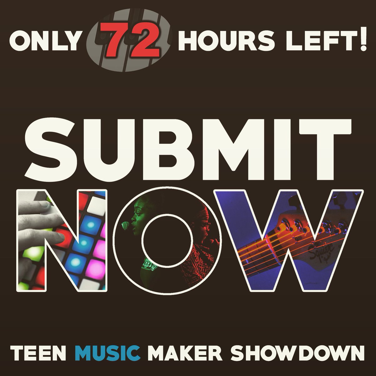 72 HOURS LEFT‼️ SUBMIT HERE: bit.ly/TeenMusicMaker

#teenmusiccontest #musicmakershowdown