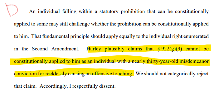BradKutner's tweet image. #FourthCircuit upholds gun possession ban for VA man convicted of assaulting of a family member 27 years ago. He claimed &quot;good behavior&quot; should undo ban. 

Trump judge, dissenting, would have given him a gun. 

@CourthouseNews
 #2A
Full O 👉ca4.uscourts.gov/opinions/19163…
