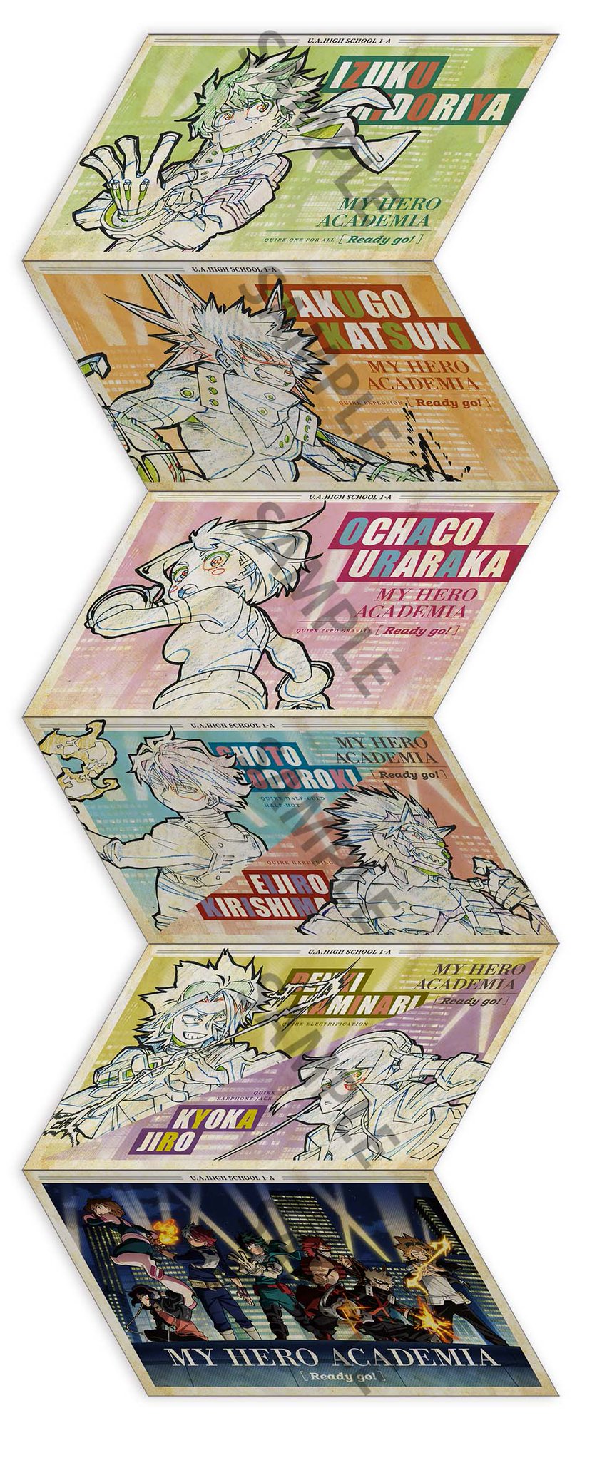 株式会社アニメイト アニメイト限定 4月発売予定 僕のヒーローアカデミア ジャバラビジュアルポストカードセット が予約受付中 描き下ろしイラストを使用したa5サイズポストカードが6枚綴りでジャバラになっています 詳細は画像 Webページを