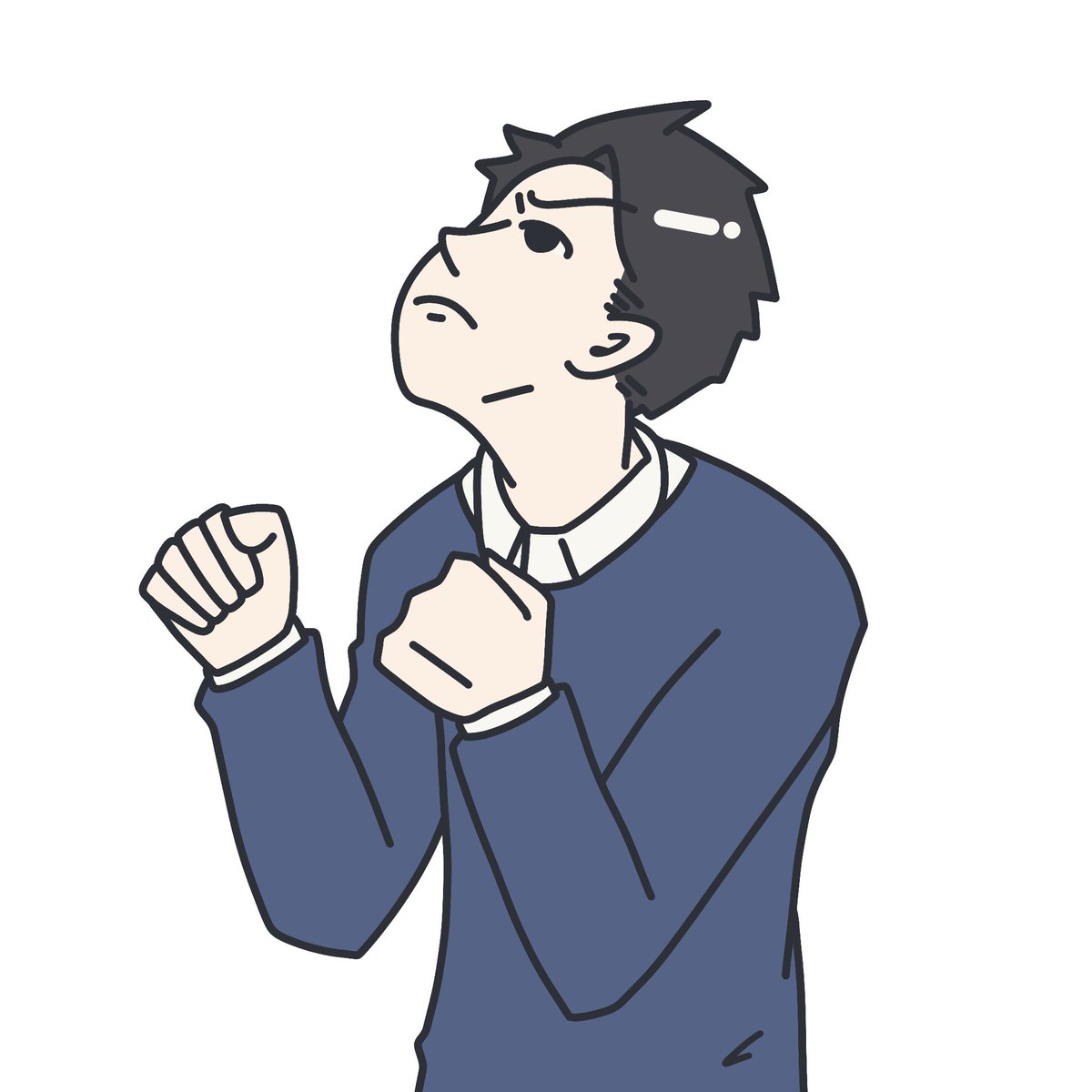 クボ ポーズと顔の角度が難しくて意外と時間かかった 決心する感じ ブログ素材 イラスト素材 イラスト ブログ用 イラスト クボ ポーズと顔の角度が難しくて意外と時間かかった 決心する感じ ブログ素材 イラスト素材 イラスト ブログ用 イラスト