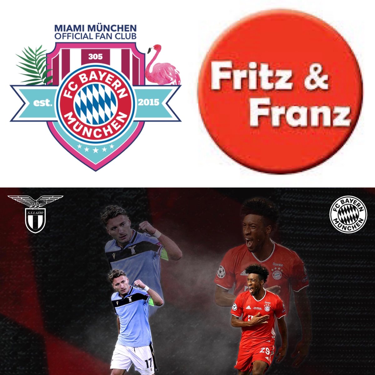 Speaking of the <a href="/FCBayernUS/">🇺🇸 FC Bayern US 🇨🇦</a> clash against Lazio tomorrow at 3PM, you can catch it live at <a href="/miamibierhaus/">Fritz&Franz Bierhaus</a>! Pack ma's Jungs! #MiaSanMia #LAZFCB #UCL #Miami