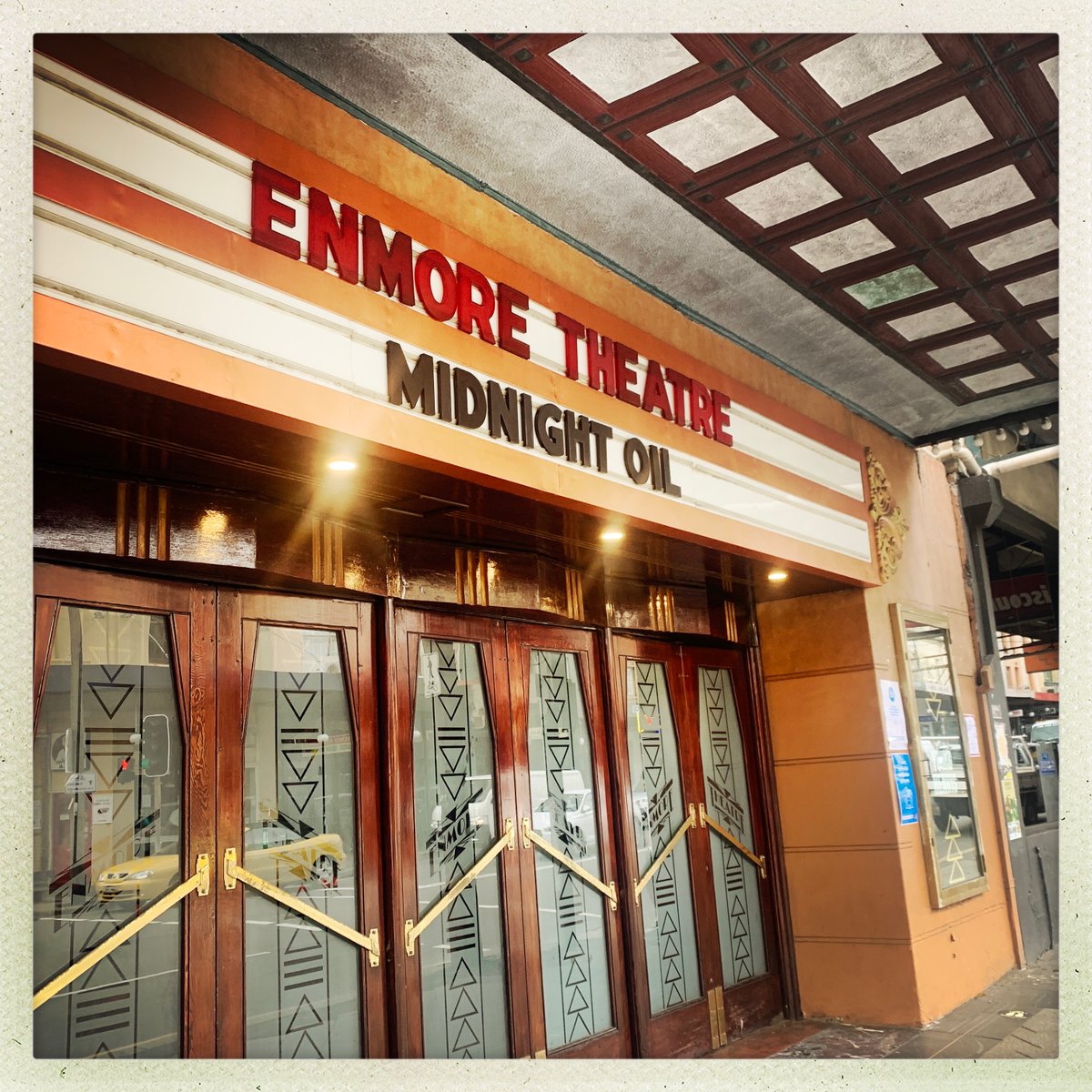 midnightoilband's tweet photo. 35 years since first playing the Enmore. It feels good to help bring live music back.
 
Tickets for the rest of the Makarrata Live tour are selling fast - first up is Brisbane this Sunday, head to https://t.co/IaruxsTGz9 for more info. https://t.co/pMB52MA2Kc