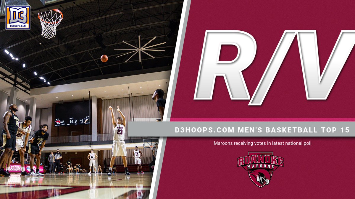 In the latest <a href="/d3hoops/">D3hoops/Patrick Coleman</a> Men's Basketball Top 15 <a href="/RoanokeMBB/">Roanoke Men's Basketball</a> is receiving votes. d3hoops.com/top25/men/2020…