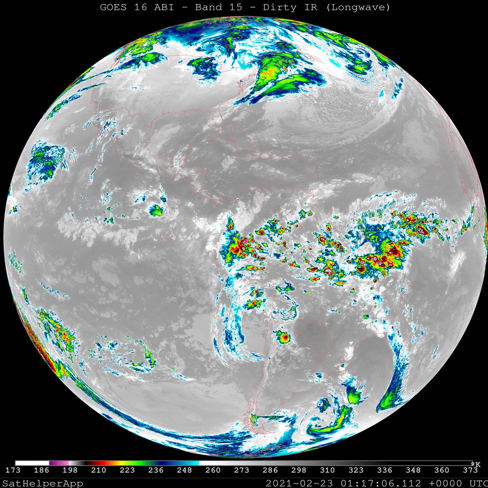 OpenSatProject's tweet photo. GOES 16 ABI - Band 15 - Dirty IR (Longwave) | #GOES16 #GOES17 #OSP #SatHelperApp https://t.co/BkbLE7DRAF