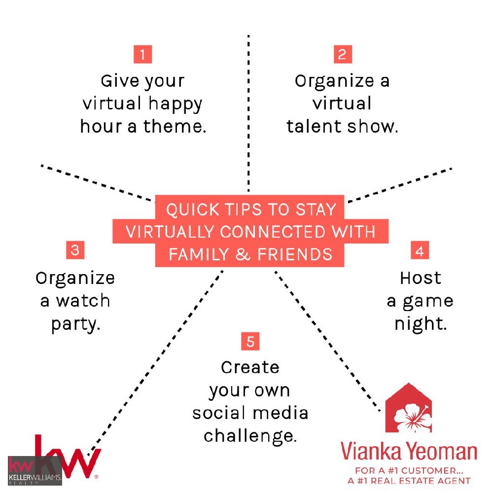 viankahy's tweet image. Tips and tricks for those clients which have to stay home. Innumerable ways to stay busy and to make staying home a pleasurable experience. 
Your favorite realtor, always at your service. call me at (305)972-0945 or e- mail me at vianka@kw.com!
#tipsandtricks #realtorhelp