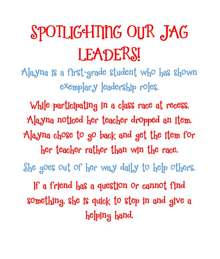 SPOTLIGHTING OUR JAG LEADERS!