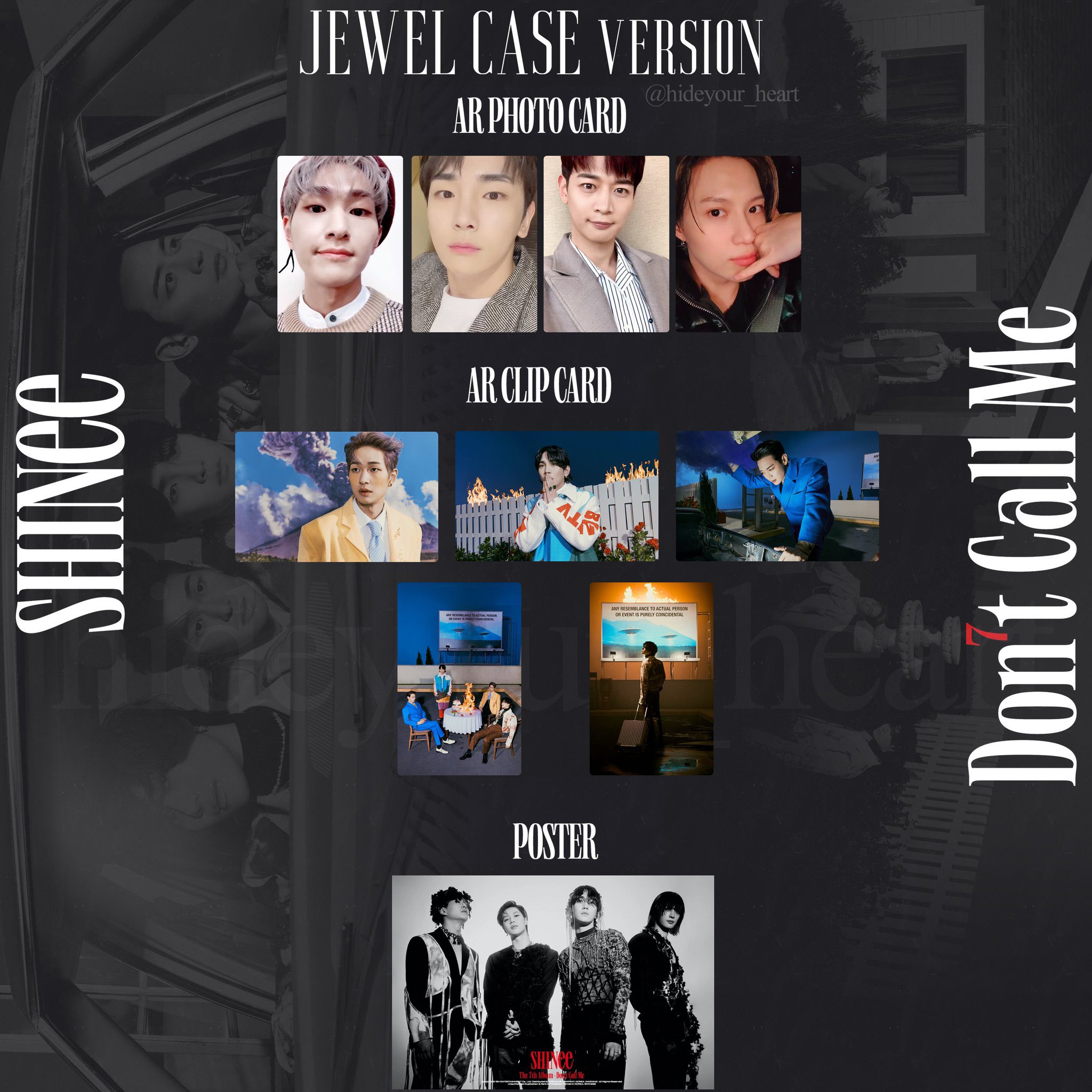SHINee Don't Call Me Jewel Case Ver トレカ SHINEE - VOL.7 DON'T CALL ME (JEWEL CASE VER.) (4 VERSIONS)