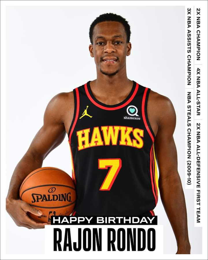 Join us in wishing Rajon Rondo of the Atlanta Hawks a HAPPY 35th BIRTHDAY!       