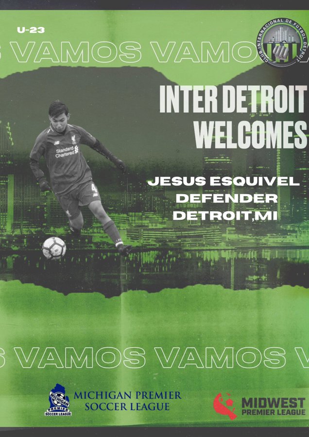 🖊️ INTER DETROIT U-23 (MPSL) PLAYER SIGNING 🖊️

A Class of 2021 <a href="/WesternInterna1/">Western International HS Soccer Team</a> defender who will play on the backline of <a href="/LTUMensSoccer/">Lawrence Tech Men's Soccer</a> beginning this fall, <a href="/J3usEs/">Jesus Esquivel</a> has signed on to play with <a href="/InterDetroit/">Inter Detroit</a>'s U-23 side for their upcoming <a href="/MPSL_Soccer/">MPSL</a> season.