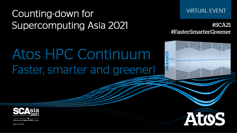 njlozano's tweet photo. #SupercomputingAsia, the major #supercomputing event in Asia, is this year taking place as a Virtual event on March 2-4.  
We'll be there! 
▶ https://t.co/HRNP5tecwV 

#SCA21 #FasterSmarterGreener #BullSequana https://t.co/q2yNVPWCR6