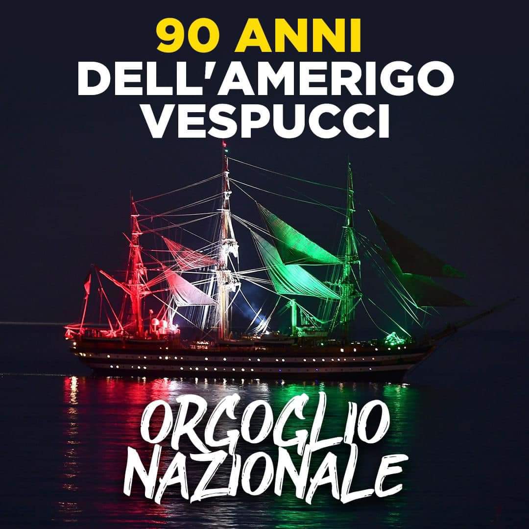 Oggi, l’Amerigo Vespucci compie 90 anni. Un’eccellenza tutta italiana che ci rende orgogliosi e onora la nostra Marina Militare.
Buon compleanno alla