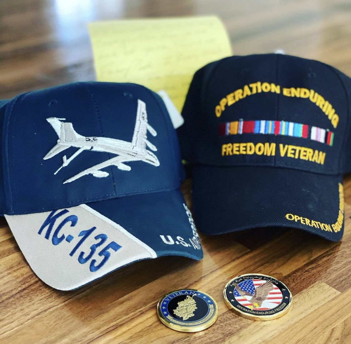 TerriClarkMusic's tweet image. We featured Kurt Russell Francis on our #FrontlineFriday a few weeks ago and last week I received this “surprise” gift of appreciation. Thank you for sending these coins and caps that I know mean so much to you, Kurt. I will cherish and keep them safe. Thank you for your service