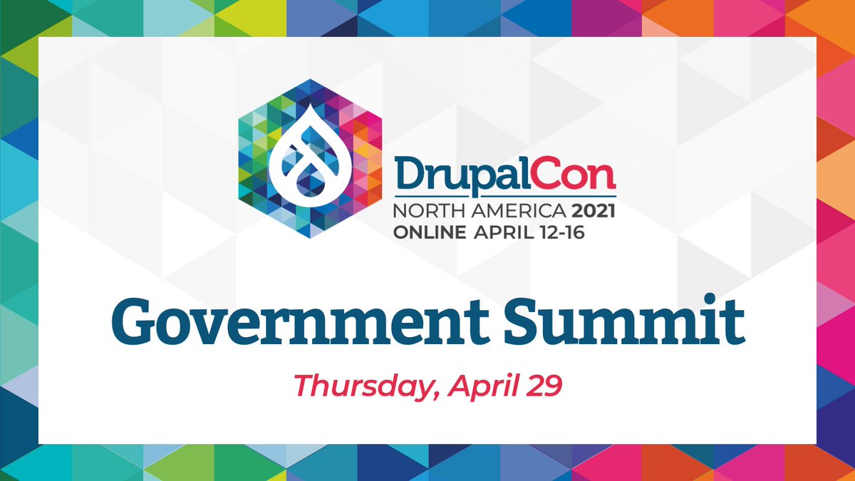 drupalassoc's tweet image. Attend the Government Summit to gather with #DrupalGov peers for sessions, discussions &amp;amp; activities tailored to the needs of site builders &amp;amp; content and digital marketers who share your unique goals and challenges. Register today. #DrupalGov ow.ly/jKCd50DF4Eg