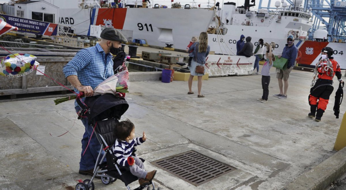 Show your loved ones how much you care about them by wearing a mask around them and maintaining social distancing. #USCG #CombatCOVID #Vaccine