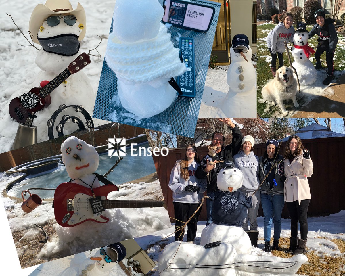 Thank you for your patience during #Snowmageddon2021 as most of our staff experienced power outages &amp; more challenges. We made the most of #TexasWinterStorm with some snow fun &amp; are now up &amp; running.

We look forward to serving you from our U.S. HQ. Visit enseo.com/support/
