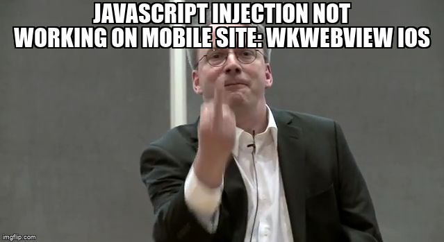 overflow_meme's tweet image. Javascript Injection not working on mobile site: WKWebView iOS stackoverflow.com/questions/6632… #wkwebview #swift #ios