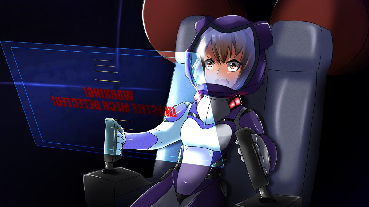 Its Mecha Monday! Going to start posting about my Lancer RPG game more, about the story and stuff that players are up to. We are nearly done with our first mission. Plus ive fallen in love with Yan in plugsuits. Art by  @axy_aezuro ,  @JunShiki_kai  @hironi3 and  @haonfest_art
