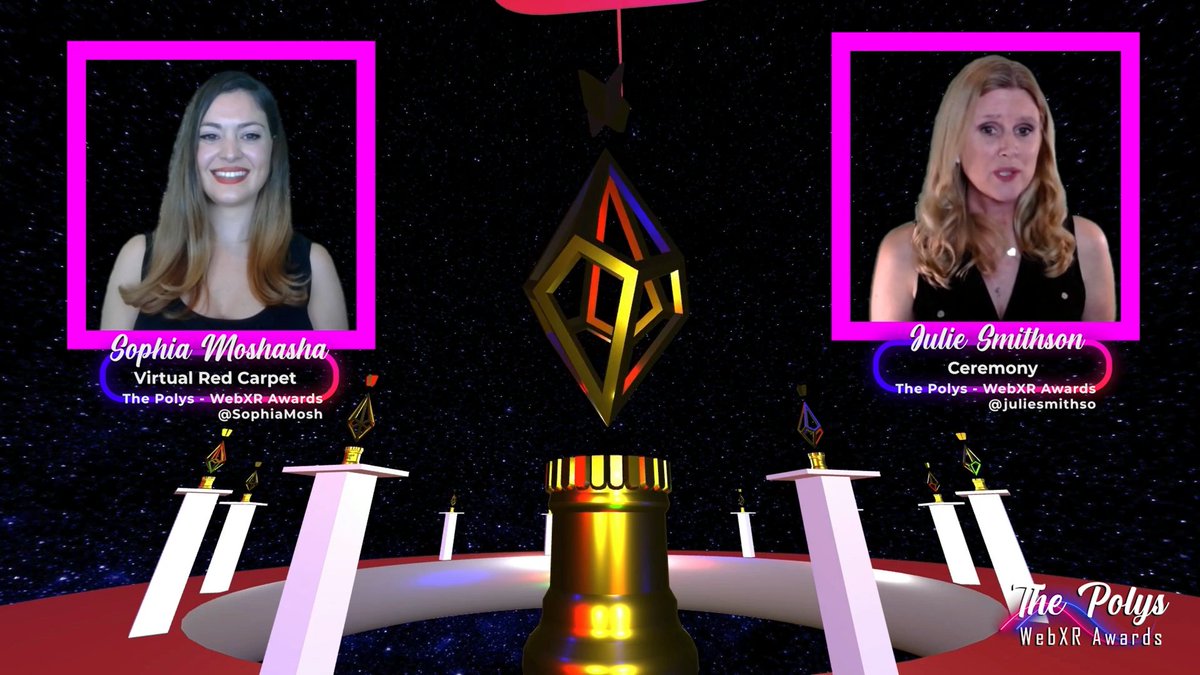 We've had great #VR fun at our @webxrawards #WatchParty 💜🎊😎 
TY so much for having us on board <a href="/powersimple/">Ben Erwin</a> and #Congratulations to the #Winners <a href="/mrdoob/">mrdoob</a> <a href="/lojjic/">Jason Johnston</a> <a href="/flowimmersive/">Flow Immersive</a> <a href="/fernandojsg/">Fernando Serrano</a> <a href="/mozillareality/">Mozilla Reality</a> <a href="/jonofyi/">Jono</a> <a href="/gabrieljbaker/">Gabriel Baker</a> <a href="/VirbelaHQ/">Virbela</a> <a href="/kentbye/">Kent Bye (Voices of VR)</a> @chekeichan <a href="/MozillaHubs/">Mozilla Hubs</a> 🏆