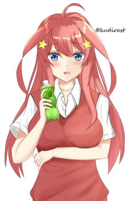 くどさんがTwitterに投稿した中野五月(五等分の花嫁)のイラスト。