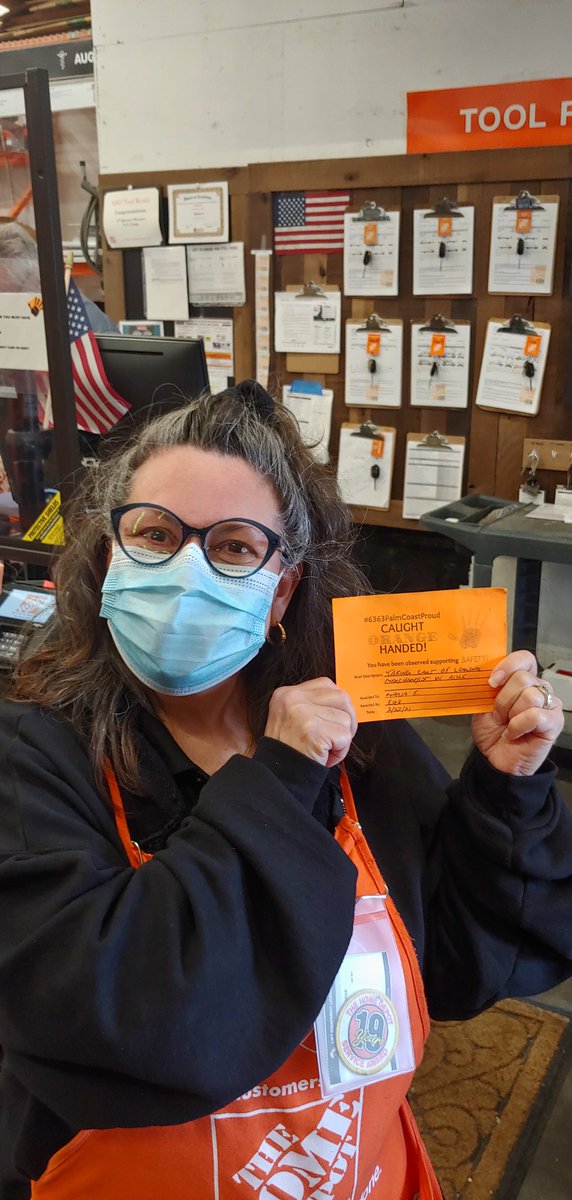 Tool Rental Maria Caught Orange Handed putting away leaning product. No trip hazards on her watch near Tool Rental! #6363Palmcoastproud #SafetyIsPersonal #SafetyIsNow <a href="/HDRessie_8531/">Therese</a> @WardallyJ <a href="/RickGTHD/">RickGTHD</a>