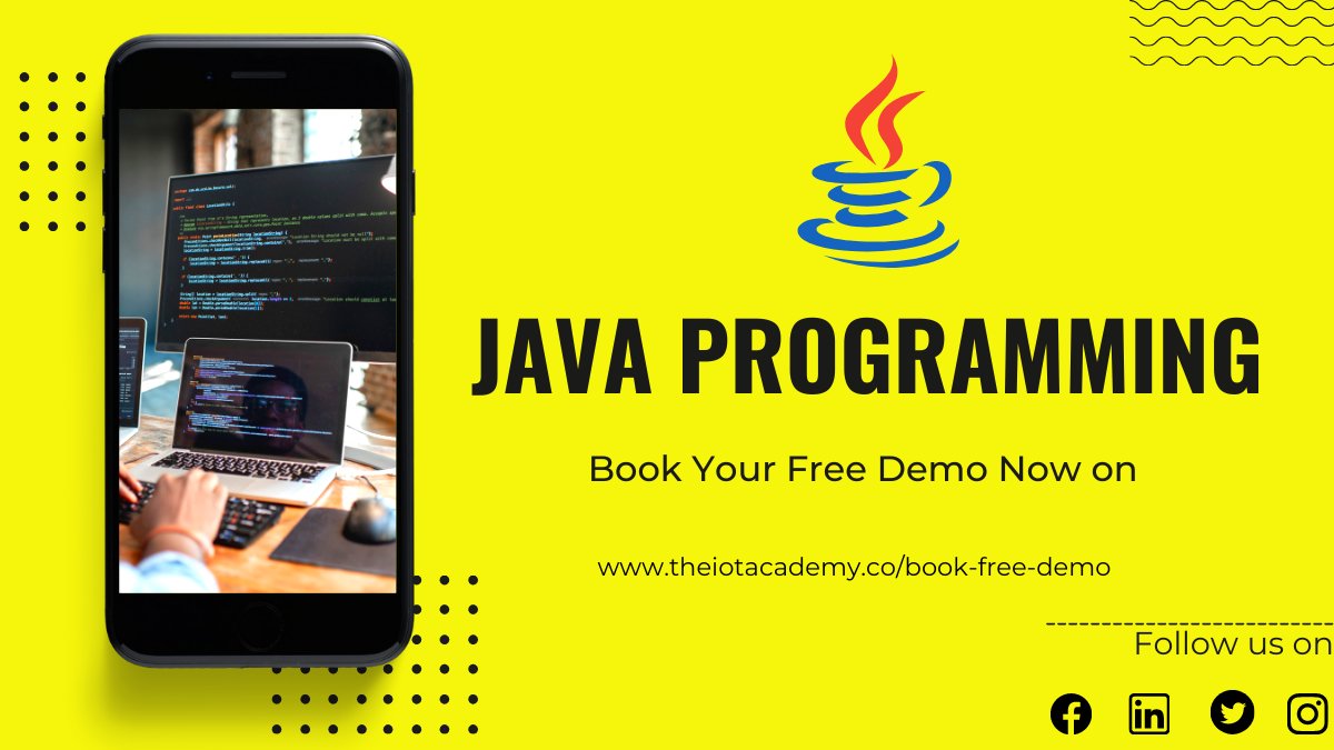academyforiot's tweet image. The IOT Academy is here to help you as we know Java is flexible, adaptable, and popular and used in various sectors.

Visit us @: theiotacademy.co/java-developme…  

#JavaProgramming  #JavaProgrammingCourse #JavaProgrammingTraining  #JavaProgrammingInstituteinNoida  #TheIOTacademy